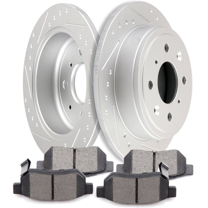 Rear Brake Rotors And Ceramic Pads Kit For Acura Integra 1990 2001 Honda Civic 1992 1995 1999 2000 Del Sol 1993 1997 Crx