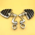 Xkh Group Motorcycle Chrome Peg Mounting Kit With U Shape Foot Footrest For Bike Equipped 1 Inch 25mm Front Engine Guard Frame