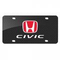 Ipick Image Made For Honda Civic Black Carbon Fiber Look Graphic Special Aluminum Metal License Plate