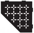 Schluter Systems Pentagonal Corner Shelf-e Floral Design Matte Black Ses2d5mgs Kerdi-line Shower Acessory 