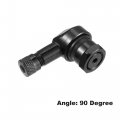 X Autohaux Pair Black Aluminum Alloy 90 Degree Universal Motorcycle Wheel Rim Vacuum Tire Valve Stems Caps 11 3mm