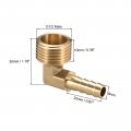 Uxcell Brass Barb Hose Fitting 90 Degree Elbow 8mm Barbed To G1 2 Male Pipe Adapter Connector 2pcs