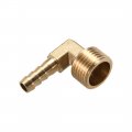 Uxcell Brass Barb Hose Fitting 90 Degree Elbow 8mm Barbed To G1 2 Male Pipe Adapter Connector 2pcs