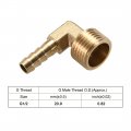 Uxcell Brass Barb Hose Fitting 90 Degree Elbow 8mm Barbed To G1 2 Male Pipe Adapter Connector 2pcs
