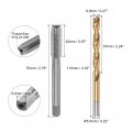 Uxcell 5 16-24 Unf Straight Flute Tap Left Hand And 6 9mm Twist Drill Bit Set Titanium Plated High Speed Steel Drilling Machine