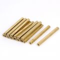 M4x60mm Female Thread Insulated Brass Standoff Hexagonal Spacer 15pcs 