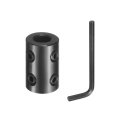 Shaft Coupling 5 16 Bore 8 Od 1 Length Black Oxide Plated Steel Rigid With Hex Wrench For 3d Printers Motor Wheel 4 Screws Each 