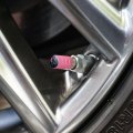 American Flag Patriotic Sasquatch Bigfoot Valve Stem Caps For Tire Rim Wheel Aluminum Pink