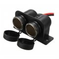 Polarlander 2 Way Female Car Motorcycle Cigarette Lighter Waterproof Cover Double Dual Socket Splitter Plug Connector Adapter 