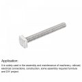 Uxcell Square Head Bolt 2pcs M6x45mm Fully Thread 304 Stainless Steel Grade C Machine Screws