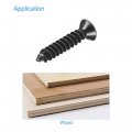 Uxcell M3 X 16mm Wood Screws Phillips Flat Head Carbon Steel Self Tapping Black 200pcs