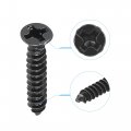 Uxcell M3 X 16mm Wood Screws Phillips Flat Head Carbon Steel Self Tapping Black 200pcs