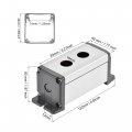 Uxcell 2 Holes 16mm Aluminum Switch Button Station Box With A Pg7 Cable Gland And Mounting Base