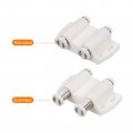 Uxcell Double Magnetic Touch Catch Latch Plastic Pe Black For Cabinet Door Shutter White