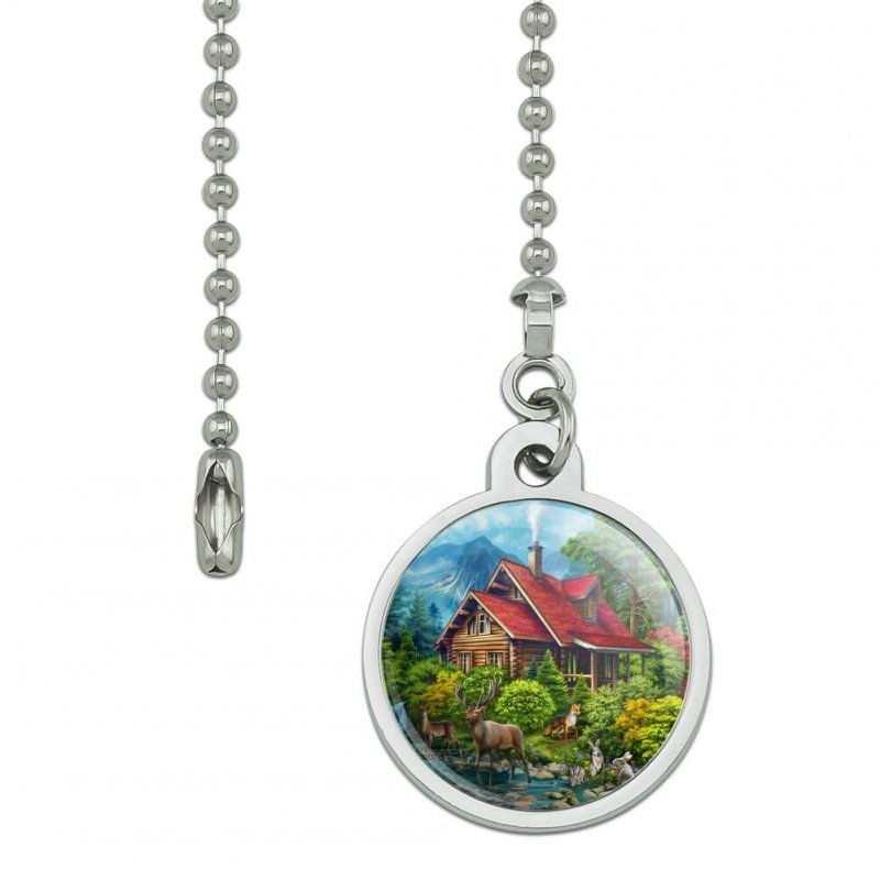 Cabin Critters Deer Raccoons Rabbits And Fox Ceiling Fan Light Pull Chain