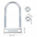 Uxcell Round U-bolts 2 Sets 1 77 45mm Inner Width 100mm Length Steel M8 With Nut Plate