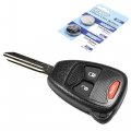 Hqrp Key-fob Remote Shell Case Cover Smart Key Keyless Fob And Two Batteries For Dodge Durango 04 05 06 07 08 2004 2005 2006