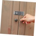 Gadpiparty 2pcs Stainless Steel Lock Plate Door Hasp Padlock Clasp Pool Gate Latch Heavy Duty Barn Hinge With