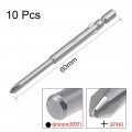 Uxcell 10 Pcs 4mm Round Shank 60mm Length 3mm Ph0 Phillips Magnetic Screwdriver Bits