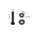Uxcell Nylon Screw Nut Washer Assortment Kit M2x10mm Round Head Machine Bolt Nuts Flat Washers Black 50 Set