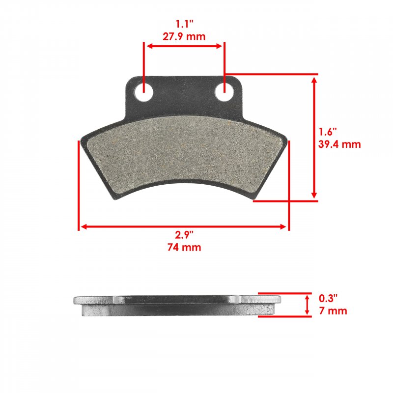 Caltric Rear Brake Pads For Polaris Scrambler Xplorer 500 4x4 1997
