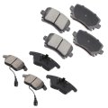 Brake Pad Sets 8pcs For Audi A3 Quattro 2009-2010 For Tt 2008-2015 Tts 2009-2011 Volkswagen Golf 2012-2013 Gti 2011 D1319 D1108 