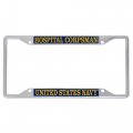 Us Navy Hospital Corpsman Enlisted Rating Insignia License Plate Frame For Front Or Back Of Car Officially Licensed United 