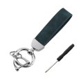 Kewucn Genuine Leather Car Keychain Universal Heavy Duty Metal Auto Key Fob Holder With Anti Lost D-ring For Men Women I 