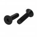 Uxcell 3 8-inch X 1-1 2-inch Grade 10 9 Countersunk Flat Head Hex Socket Cap Screw Black 10pcs