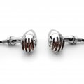 Krator 2pcs Chrome Heavy Duty Motorcycle Turn Signals Finned Grill Scalloped Blinkers