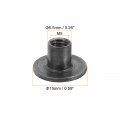 Uxcell M5 T-nuts 12pcs Carbon Steel Tee Nut Round Base Weld Nuts 8mm Height Through Hole Flange Insert Female Thread Plate Dark