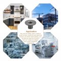 Uxcell M5 T-nuts 12pcs Carbon Steel Tee Nut Round Base Weld Nuts 8mm Height Through Hole Flange Insert Female Thread Plate Dark