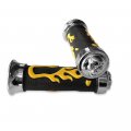 Watercraft Flame Gel Style Thick Wall Grips Skull Yellow For Atv Quad Bombardier Jet Ski Recon Rincon Brute Force Prairie 7 8 