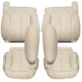 6 Piece Front Seat Replacement Covers For Chevy Tahoe Suburban 1999 2002 Microfiber Leather Light Shale Tan 522 922 Bottom Back 