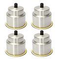 M-arine Baby 4pcs Stainless Steel Cup Drink Holder With Drain Marine Boat Rv Camper 