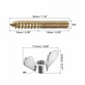 Uxcell M4 Wing Nuts Butterfly Nut Silver Tone 10pcs And M4x30mm Hanger Bolt Double Headed Screw 20pcs