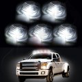 5x Roof Cab Marker Lights Lens Covers With White Led Bulbs For Ford E150 E250 E350 E450 F150 F250 F350 F450 F550 Super Duty 
