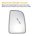 Car Rearview Right Passenger Side Upper Part Mirror Glass Replacement W Backing Plate Convex Heated White For Mercedes Sprinter