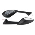 Rearview Mirrors With Turn Signal Pair Fit For Ducati 899 Panigale 2014-2015 1199 2012-2015 R 2013-2016 S 2012-2014