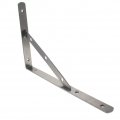 Mromax 2pcs Shelf Bracket 13 8 X 3inch 110lbs Heavy-duty Stainless Steel Solid Support Corner Brace Joint Right Angle Silver