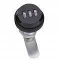 Combination Cabinet Cam Lock 3 Digit Password Coded Drawer Security Locks For Dressing Locker Letter Box 30mm-black