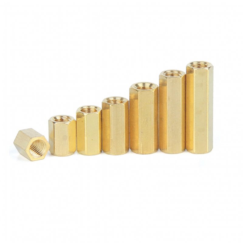 Khgwero 100pcs Hexagonal Double Pass Pillars Nut Circuit Board Connection Column Isolation Chassis Stud M2 M2 5 M3 Color Size