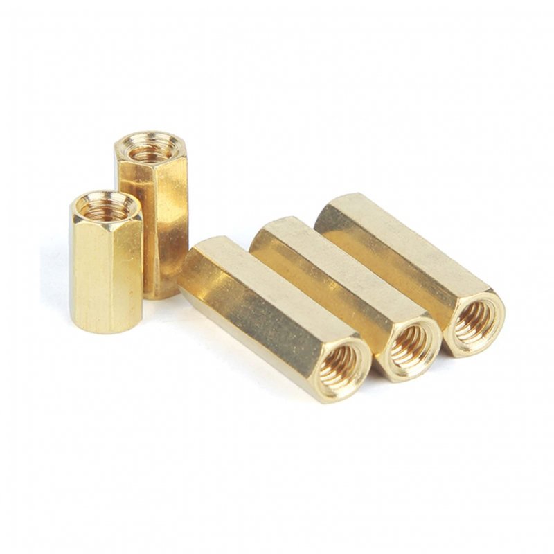 Khgwero 100pcs Hexagonal Double Pass Pillars Nut Circuit Board Connection Column Isolation Chassis Stud M2 M2 5 M3 Color Size