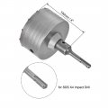 Uxcell Wall Hole Drill Bit 105mm Concrete Cement Stone Saw Cutter 100mming Depth Round Shank With Connecting Rod For Sds X4