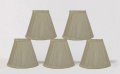 Urbanest Set Of 5 Cream Side Pleat Chandelier Lamp Shades 6-inch Clip On 