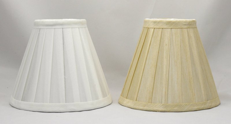 Urbanest Set Of 5 Cream Side Pleat Chandelier Lamp Shades 6-inch Clip On