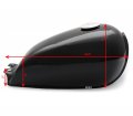 The Pacifica Bobber Black Motorcycle Gas Fuel Tank 2 4 Gallon 9l
