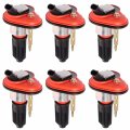 Ena Set Of 6 Red Ignition Coil For Buick Chevrolet Gmc Isuzu Oldsmobile Saab Rainier Trailblazer Ext Envoy Ascender Bravada 