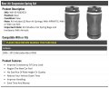 Rear Air Suspension Spring Set Of 2 Compatible With 2006-2012 Mercedes-benz R350