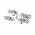 Uxcell Gift Box Right Swing Arm Clasp Latches Catch Toggle Hasp Silver Tone 20pcs